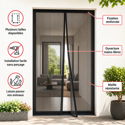 Moustiquaire magnétique pour porte